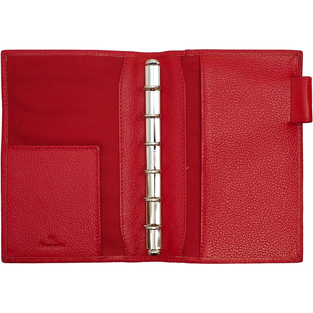 Mini 6 Hole Size Ten Colors Ring Diameter 11mm [Red] System Notebook Binder 1237-044