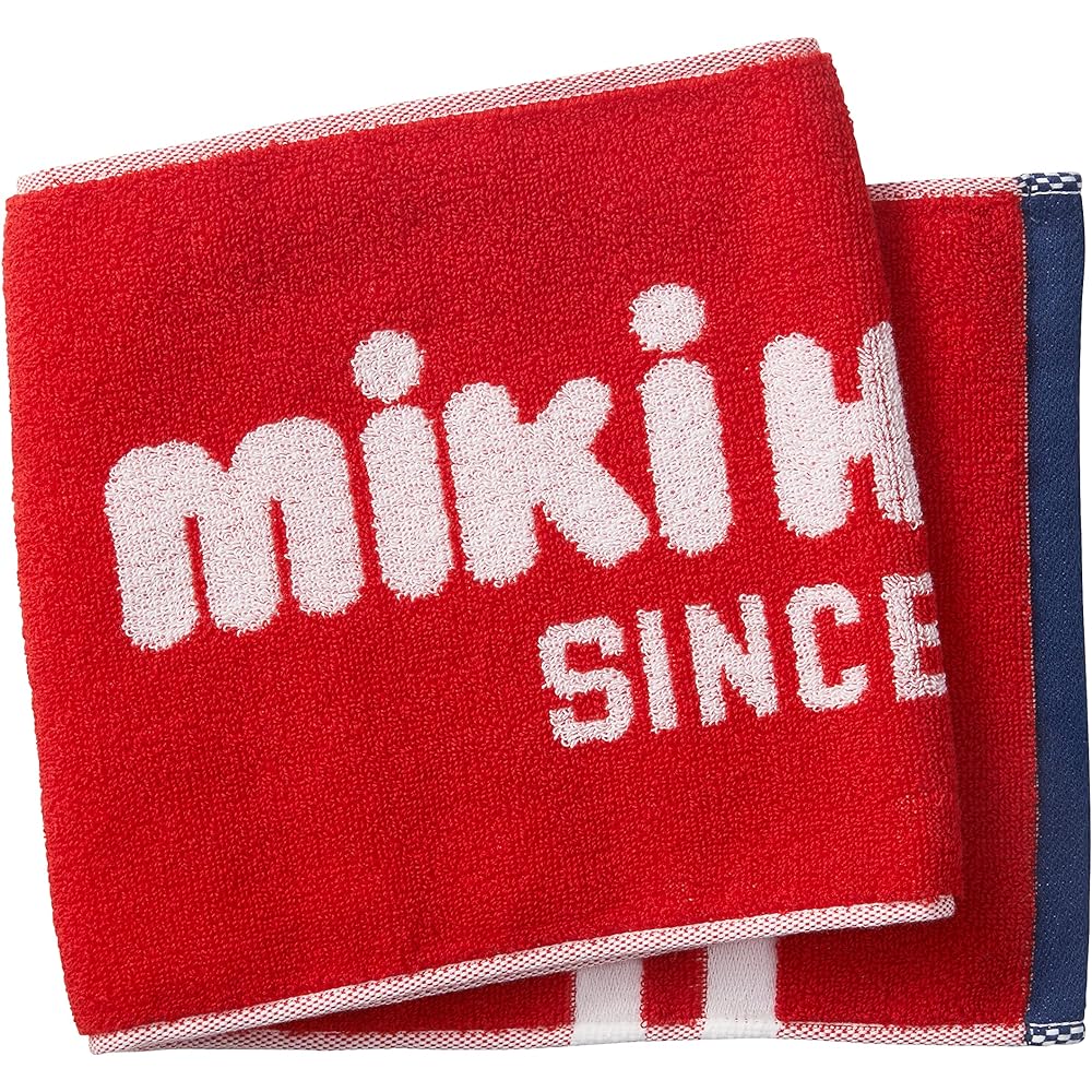 [MIKI HOUSE] Sports Towel 100% Cotton 100cm x 23cm Logo Boys Girls Baby Kids Children 10-8106-574 Red