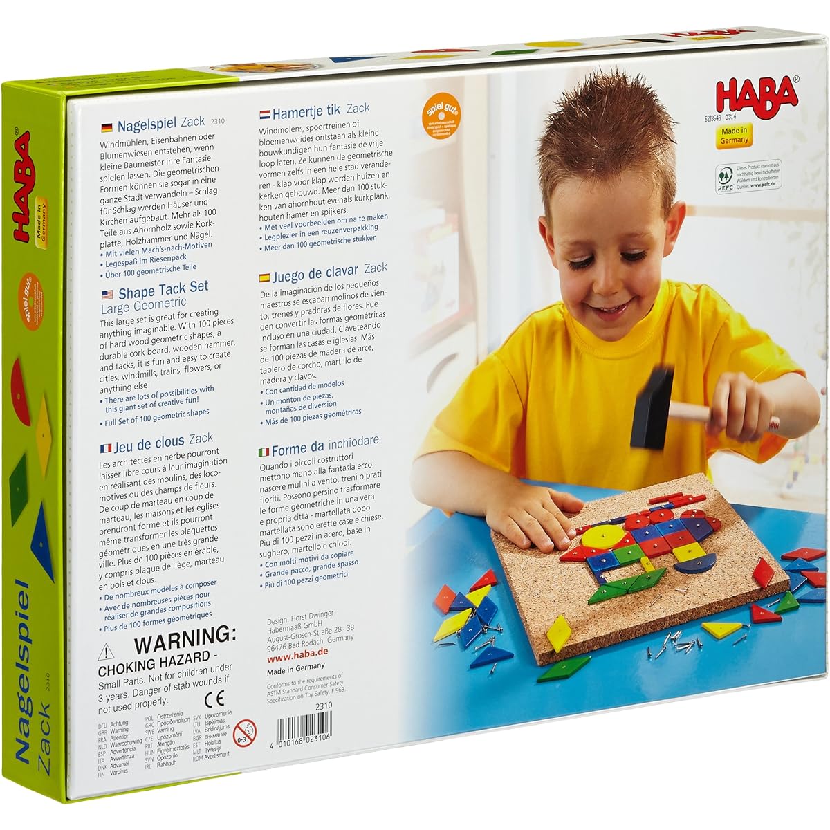 HABA Wooden Nail Hammering Rucksack HA2310