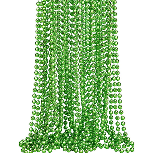 7mm Multicolor Faux Pearl Bead Necklace Bulk Party Favors Plastic Play Pearls for Frat Party Gatsby 20s Wedding Decorations 32" Multicolor Carnival Necklace Christmas Party St. Patrick's Day Costume Necklace
