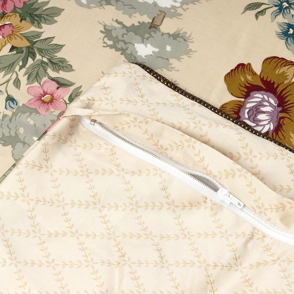 nishikawa [Nishikawa] Duvet Cover Double Sanderson Rose Chateau (Chatsworth) Washable Satin Quick Snap Fully Opening Zipper Easy Convenient Stylish Multi PTN0107782M