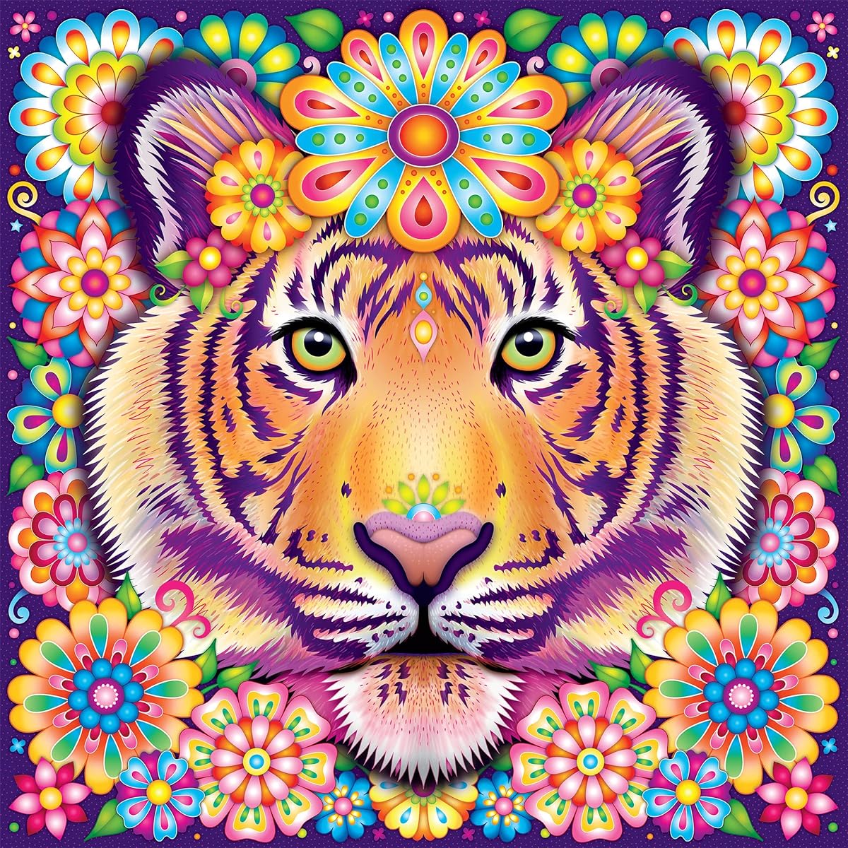 Ceaco Jigsaw Puzzle 750 Piece Groovy Animals Tiger