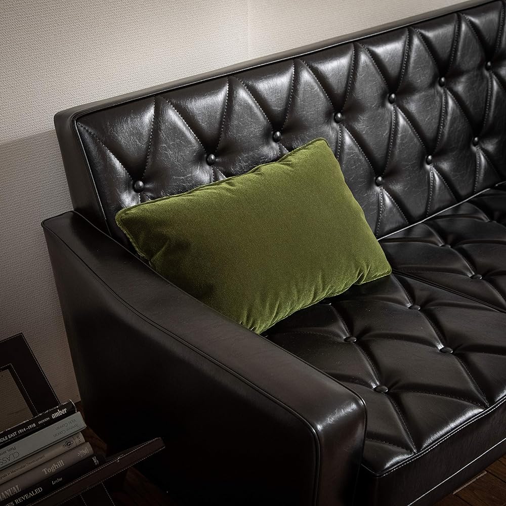 Karimoku 60 Half Cushion Moquette Green K36152QOK