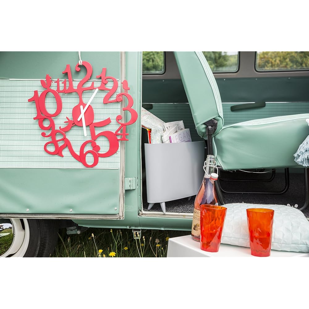 Koziol Wall Clock [pi:p] Raspberry KZ2327-583