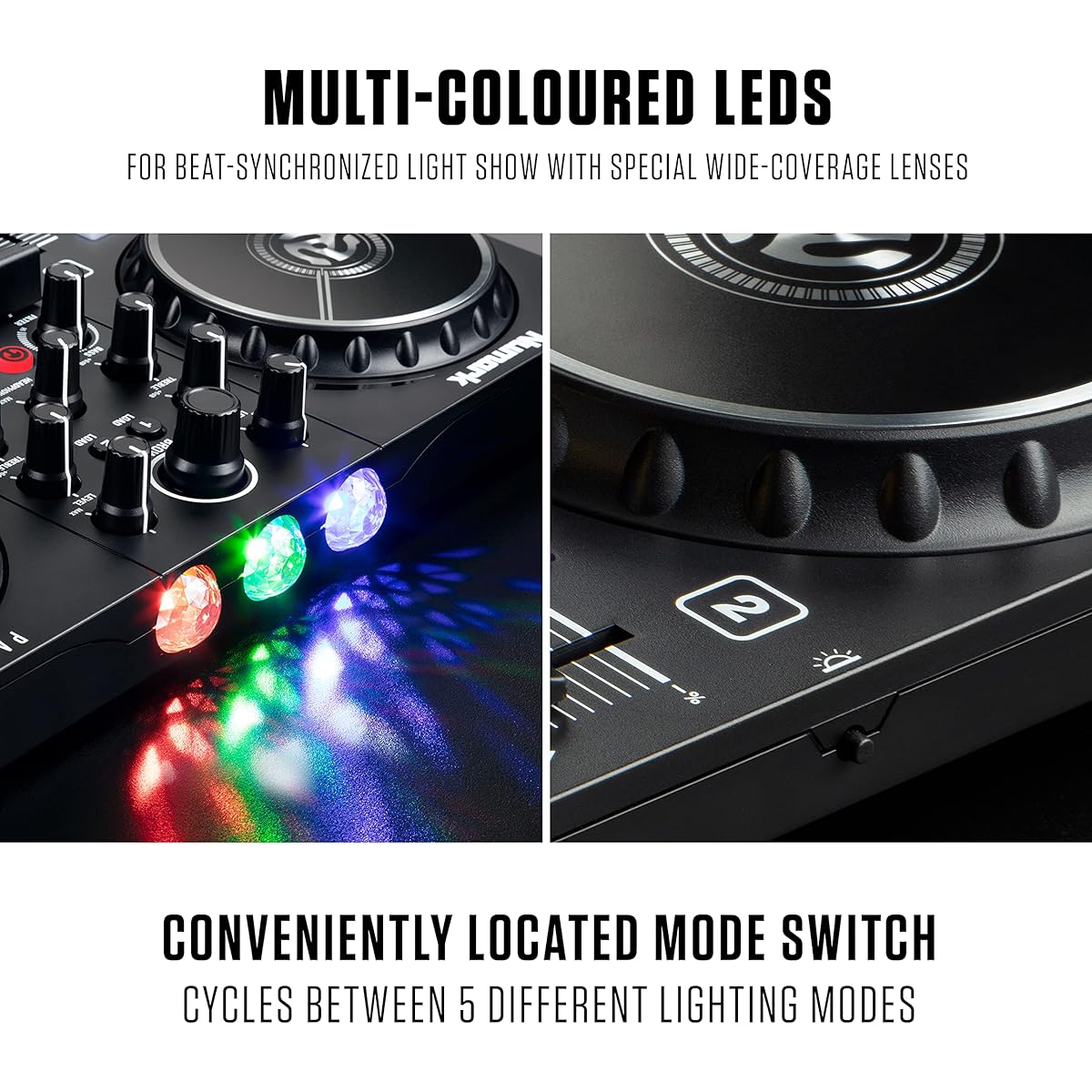 Numark Beginner DJ Controller and Sealed Headphone Set Party Mix ll & HF175 Numark
