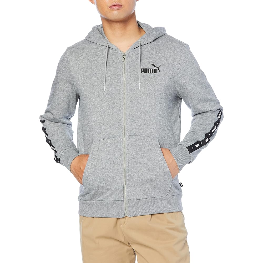 [PUMA] Sweat Hoodie ESS+TAPE Full Zip Hoodie 849555 Men's Sweat Parka