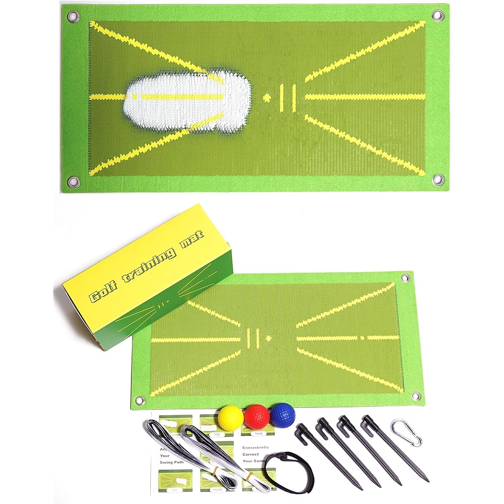Golf practice equipment, practice mat Ⅱ, golf mat, solid contact, swing correction, duffling, missed shots, turf marks, obvious at a glance, hand first training mat