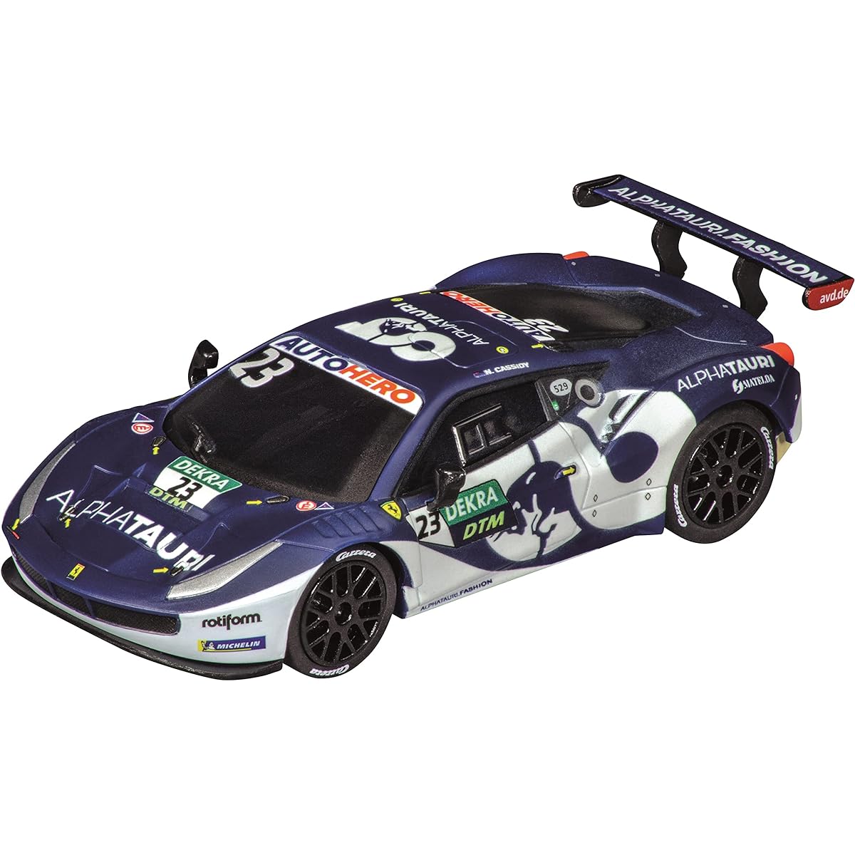 Carrera 64198 Ferrari 488 GT3 AlphaTauri AF Corse No.23 1:43 Scale Analog Slot Car Racing Car GO!!! Slot Car Toy Race Track Set