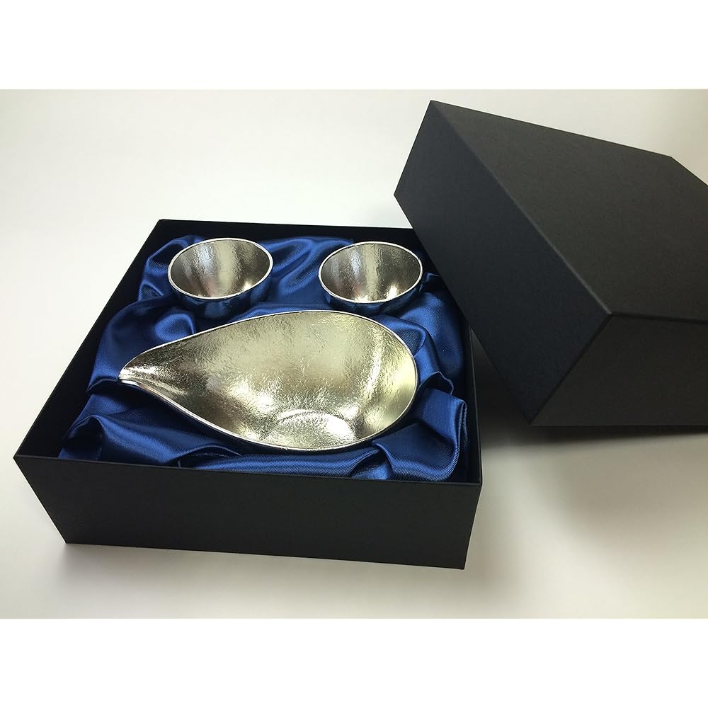 Nousaku Katakuchi (Large) 2 Guinomi Traditional Craft Set Luxury Cosmetic Box Packaging Gift