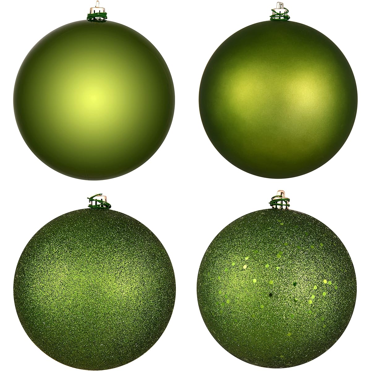 Vickerman 2.75" Juniper Green 4-Finish Ball Ornament Set - 20 ornaments per box.