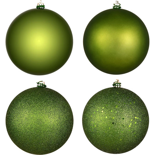Vickerman 2.75" Juniper Green 4-Finish Ball Ornament Set - 20 ornaments per box.