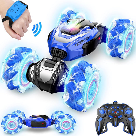 Remote Control Car Gesture Sensing RC Stunt Car 4WD Transform Off-Road Rotation 2.4Ghz Hand Control Remote Control Twister Car Radio Controlled Car for Kids Boys Girls Toys Gifts Ages 6 7 8 9+