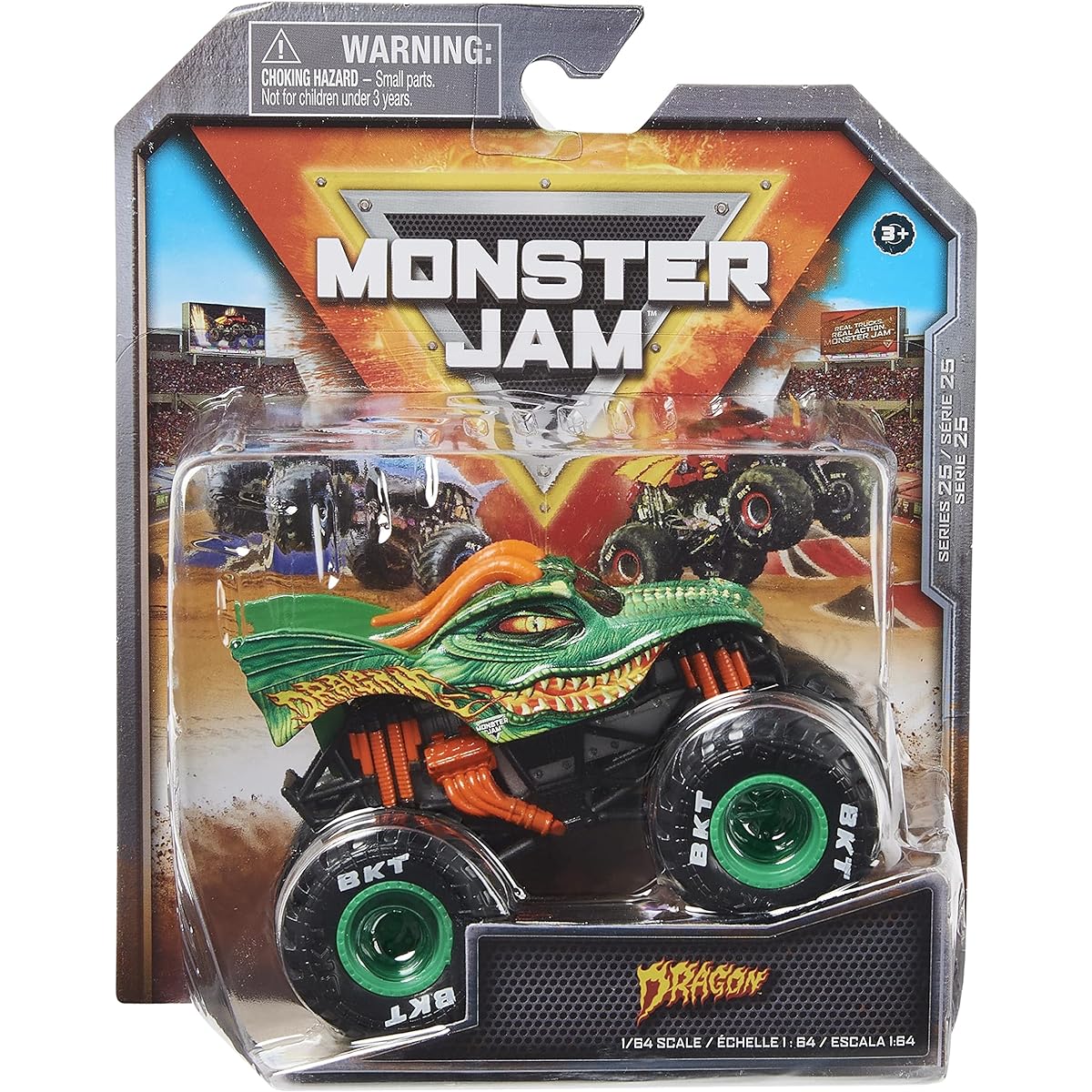 Monster Jam 2022 Spin Master 1:64 Diecast Truck: Chase True Heavy Metal Dragon