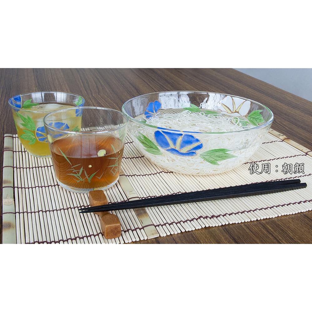 Yagi Kaiho Kaihogama Kyoto Painted Glass Noodle Bowl (Iron Wire)