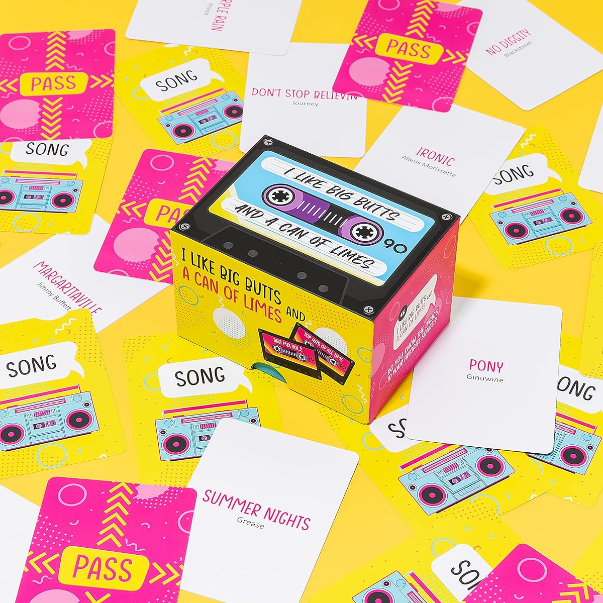 I Like Big Butts and a Can of Limes - Family Friendly Party Game - Say The Correct Lyrics to All Time Top Song Hits and Collect Cards - 3 or More Players.