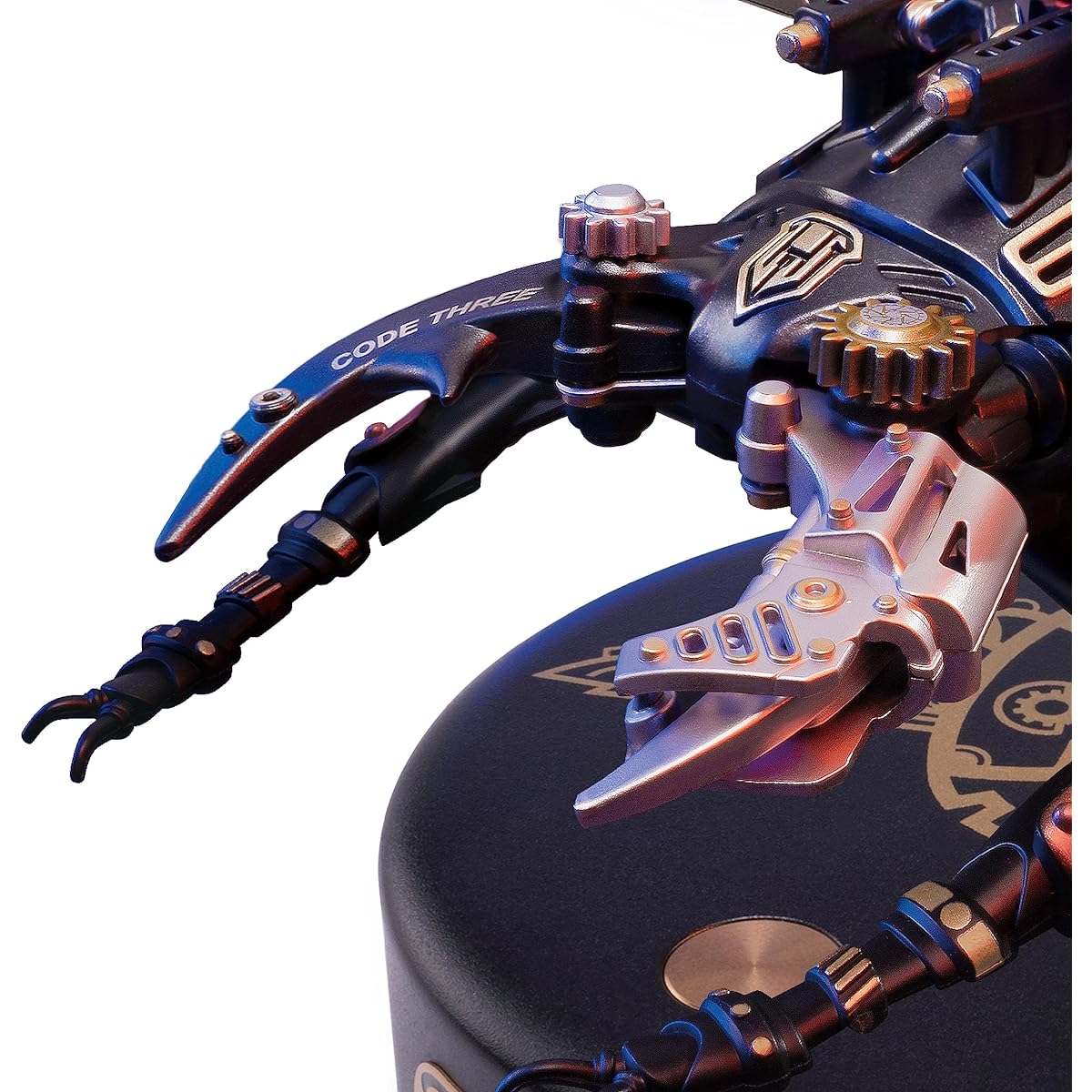 ROKR Storm Beetle DIY 3D Puzzle Assembly Plastic Model 3D Puzzle Electric Beetle LED Mechanical Insect Model DIY Craft Kit Steampunk Decoration Adult Boys Girls Hobby Gift Educational Toy MI03
