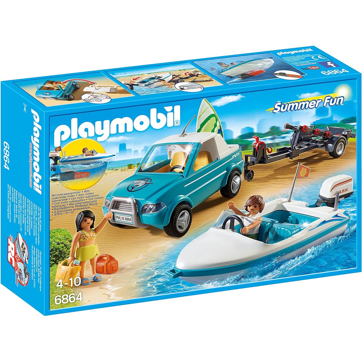 PLAYMOBIL Surfer Pickup with Motorboat