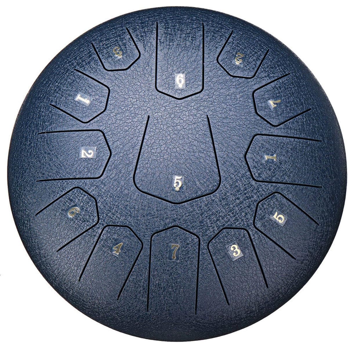 Tongue Drum 12 Inch Steel Tongue Drum Hand Pan Hand Drum Measure 13 Notes Tank Drum + Mallet Bag Suitable for Various Activities (Size: 30.5x11cm; Color: Navy Blue)