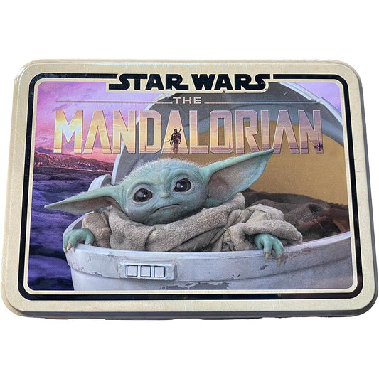 Aquarius Star Wars The Mandalorian Special Edition Playing Cards Set - Commemorative Tinplate - 2 Unique Decks