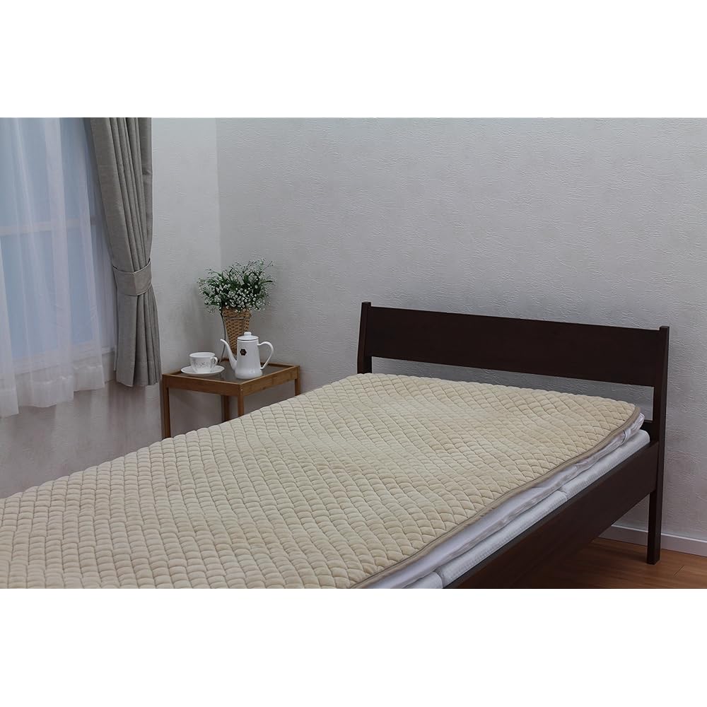 nishikawa [Nishikawa] Bed pad/bed pad beige double cotton Mayer pokopoko bed pad 5HP850D