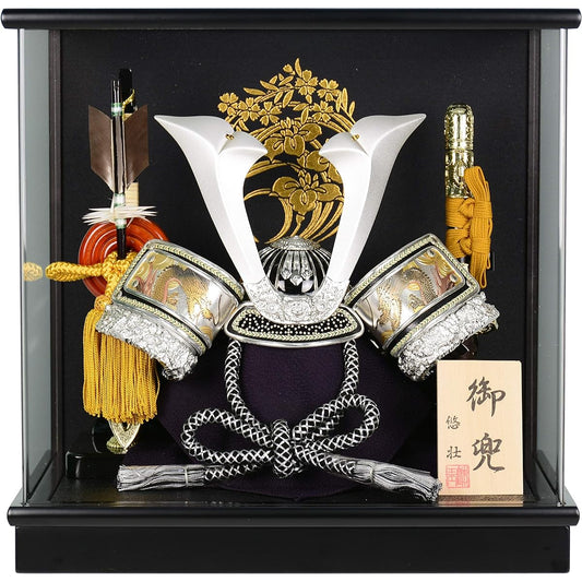 Satsuki Doll Yuso No. 8 Helmet Compact Case Decoration Helmet Decoration (Shintengo/Silver/Acrylic Case)