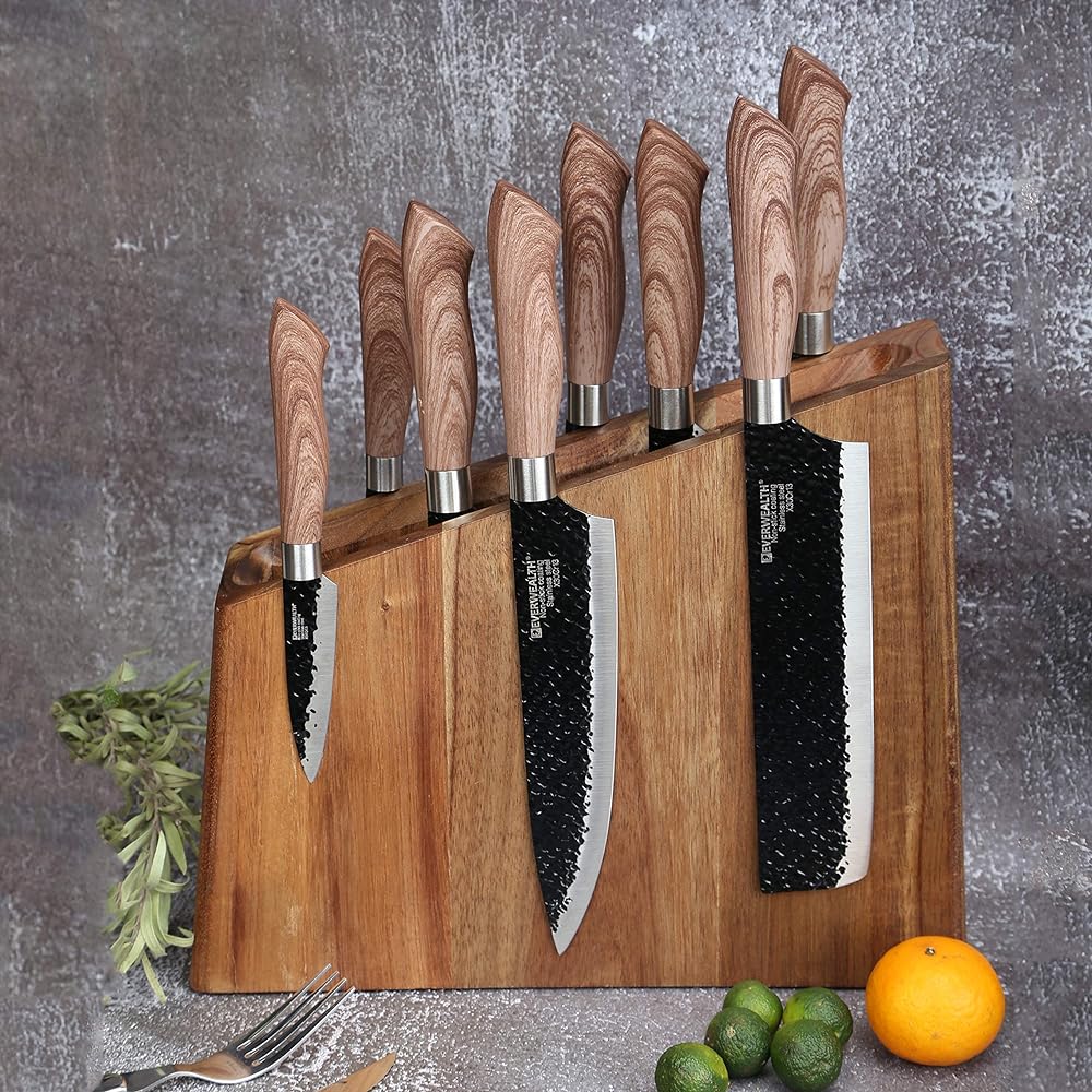 Resafy Magnetic Knife Wooden Block Holder Rack Magnetic Stand Strong Reinforced Magnet Kimbu Strip