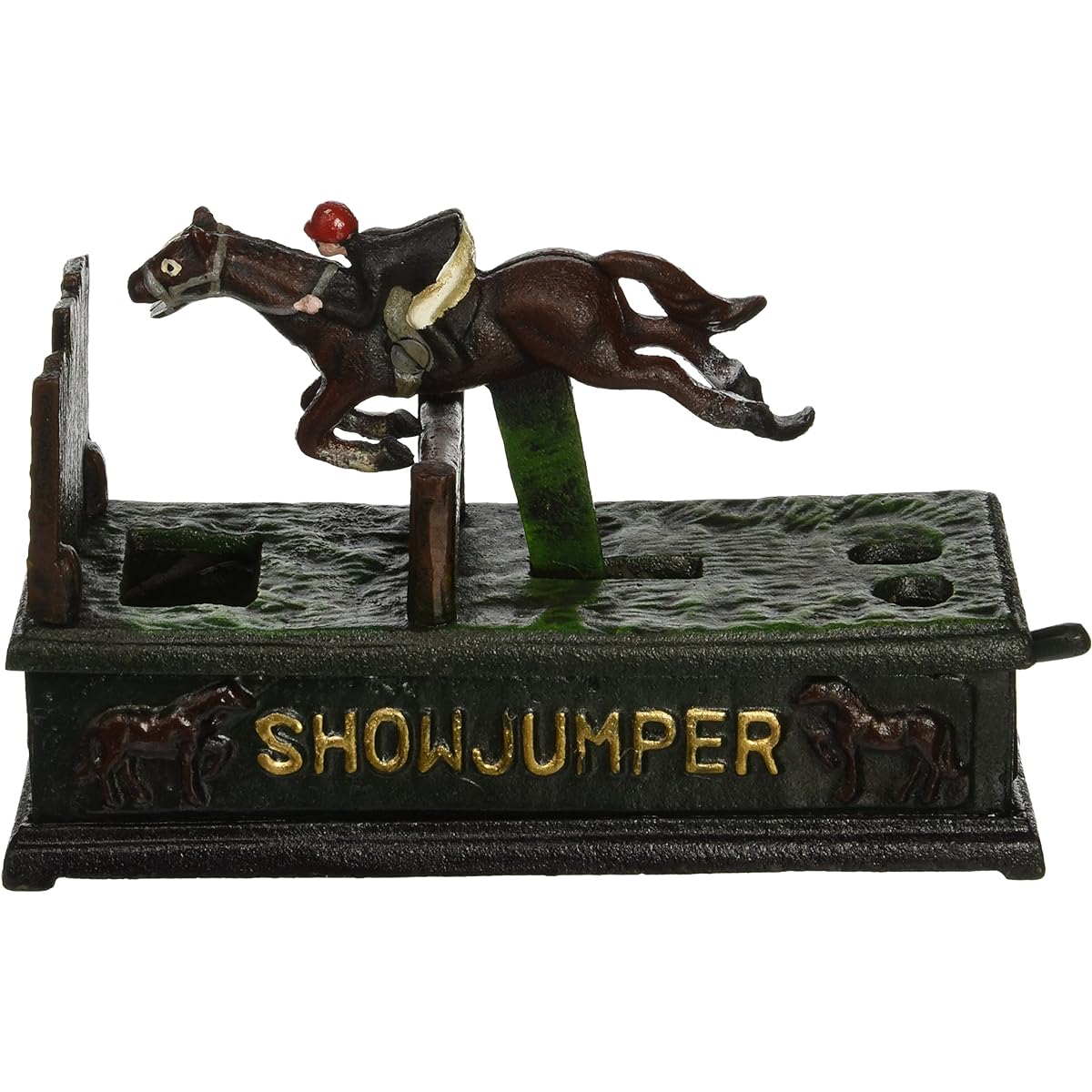 Equestrian Show Jumper Authentic Foundry Cast Iron Mechanical Bank