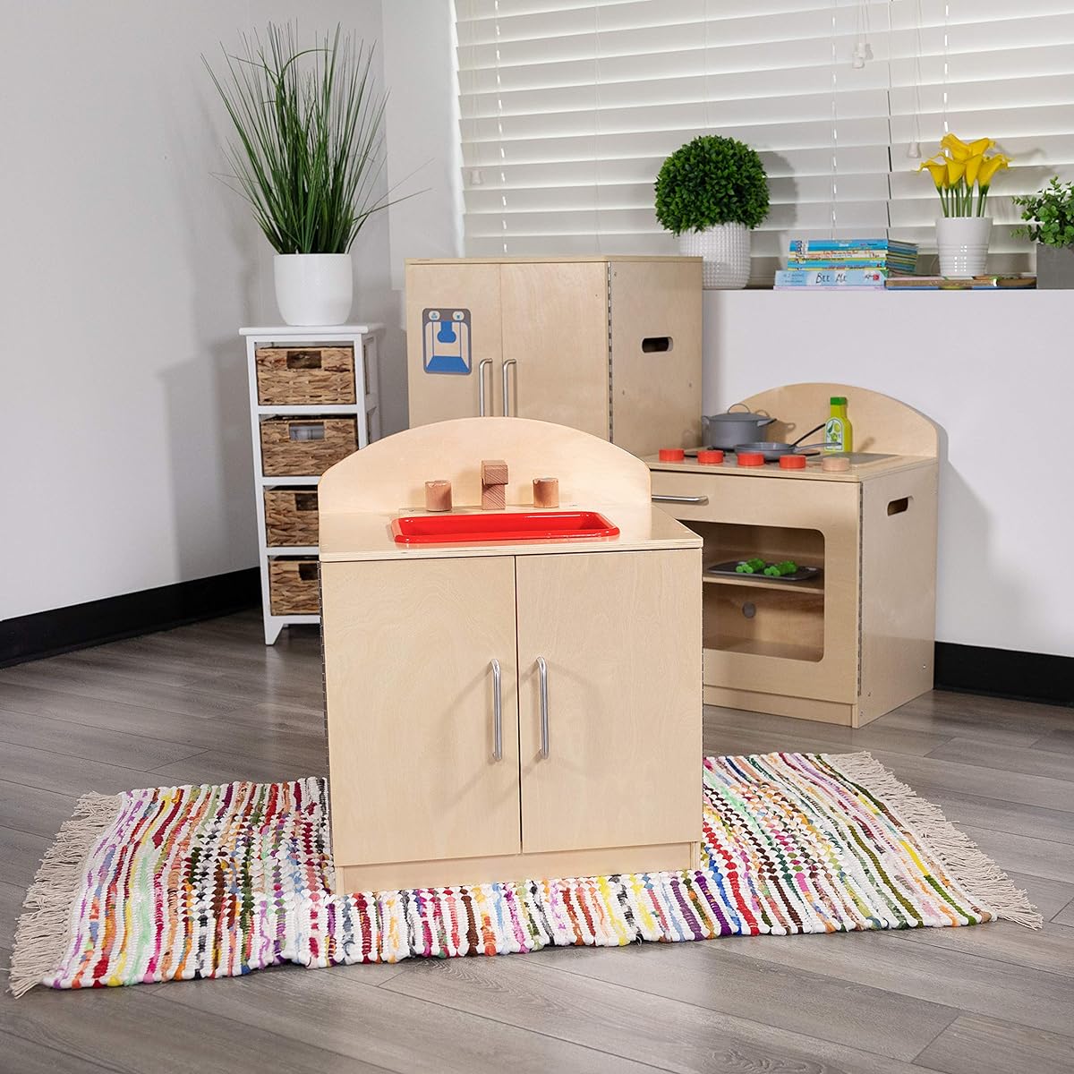 Flash Furniture Dramatic Play Engineered Wood Sink
