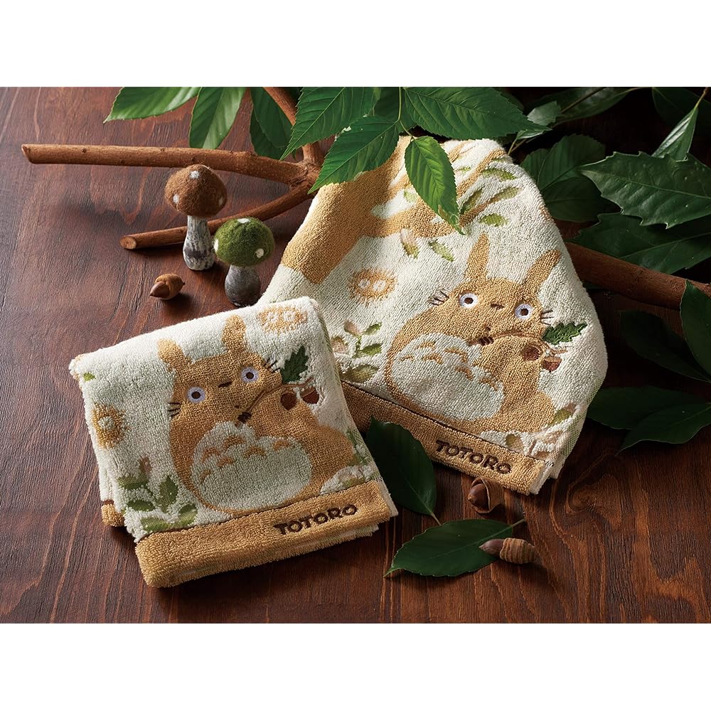 Marushin Towel Gift Greeting Moving Ghibli My Neighbor Totoro Acorn and Totoro 1105039900 TT-7150 2 hand towels/1 face towel/1 bath towel