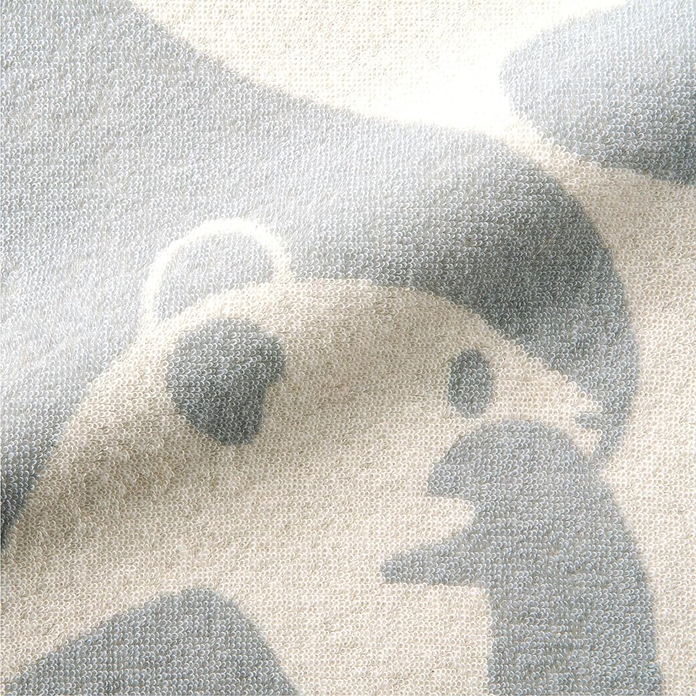 nishikawa [Nishikawa] Towel Blanket Single Washable 100% Cotton Finlayson Ayatos Panda Fluffy Soft Organic Cotton Gray FR03600020