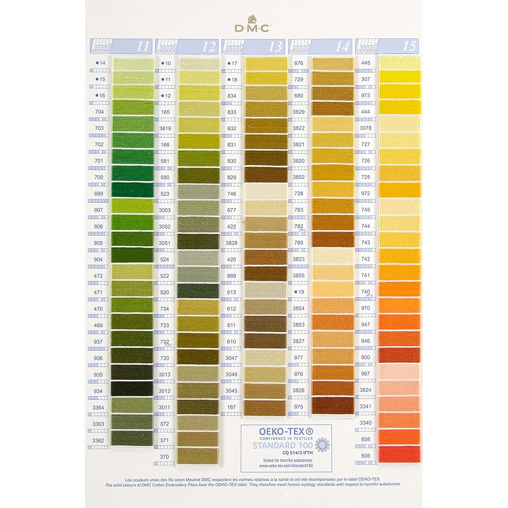DMC embroidery thread color sample book with actual sample W100B