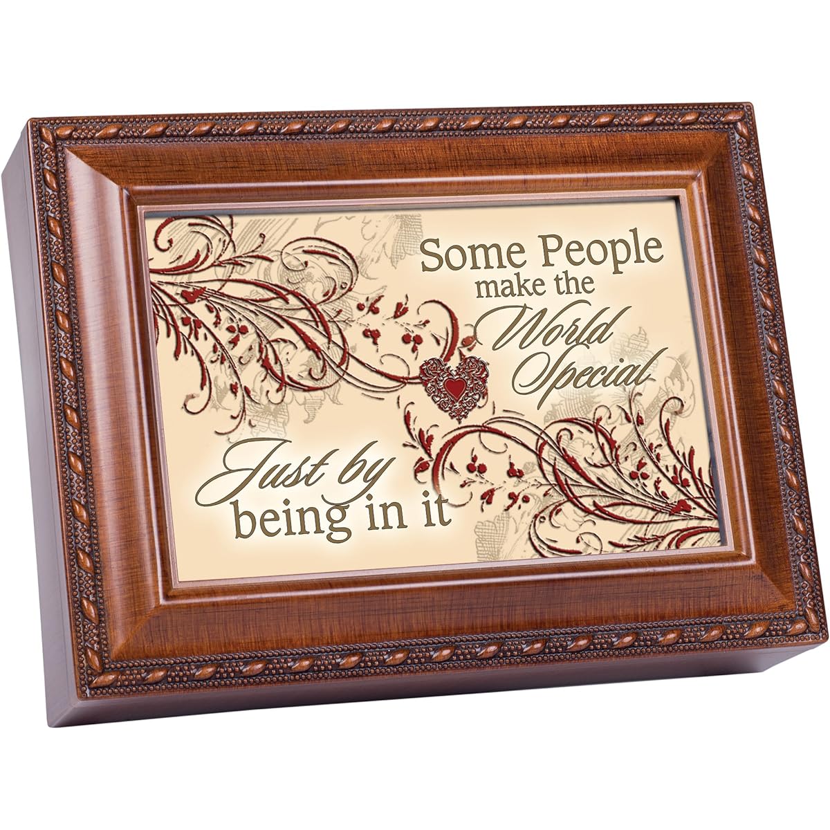 Cottage Garden Music Box – Some People Make Plays Wonderful World With Wood Grain Finish
