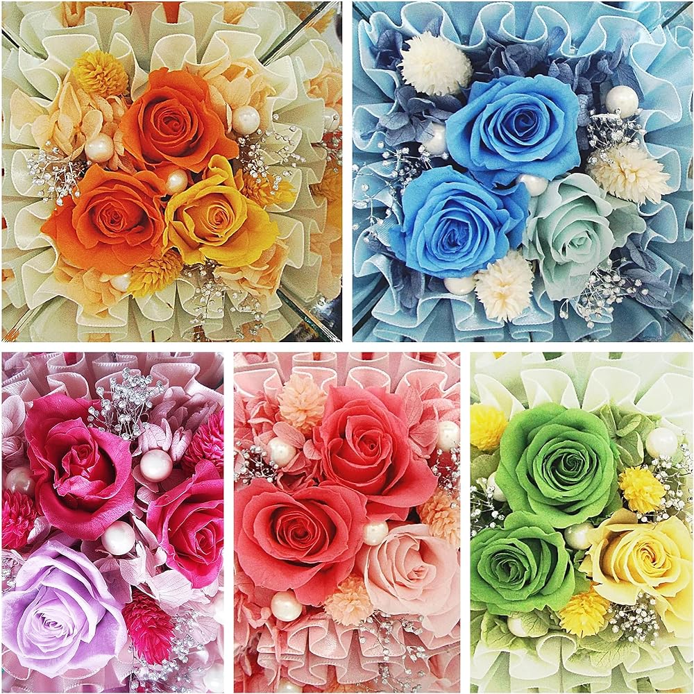 A mysterious arrangement that reflects the bouquet with a 4-sided mirror frame Preserved flower Lira Flowers that will not wither Wall hanging, vertical placement, horizontal placement Gifts Presents Various celebrations (Francpoise)