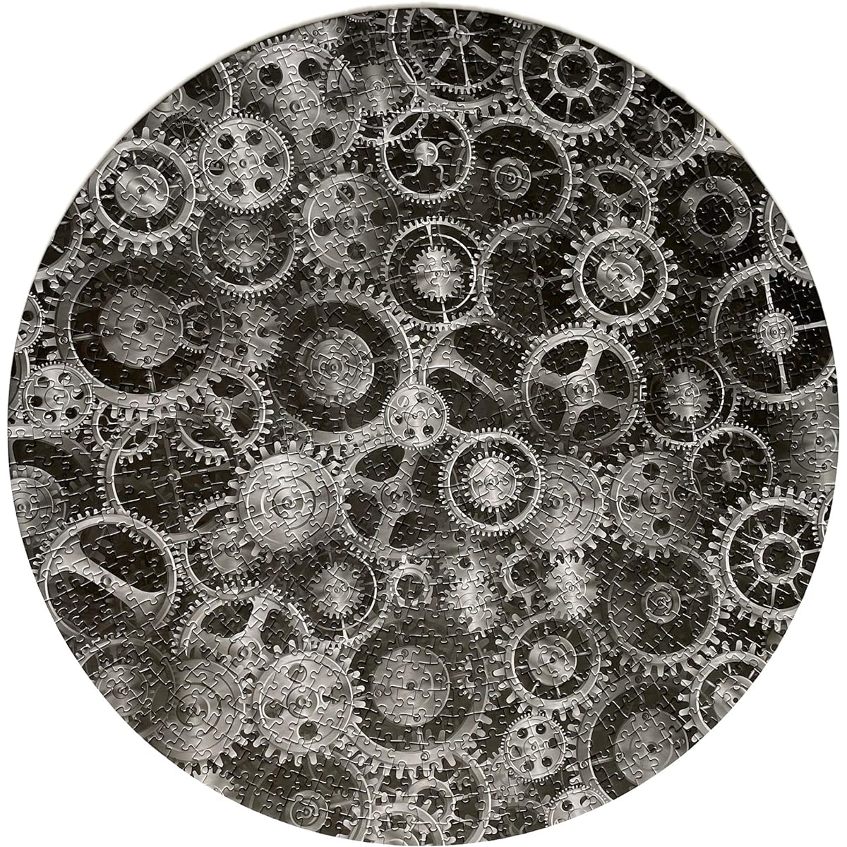 Spyglass Puzzles Jigsaw Puzzle 1000 Pieces for Adults and Kids Hard Puzzle Round Unique Puzzle Difficult Nearly Impossible Black and White Puzzle Fun Gear
