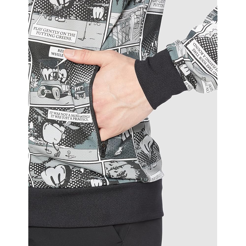 [Munsingwear] Jacket [ENVOY] Sweat Absorbent Quick Drying Stretch M-Boy Comic Pattern Mesh Outerwear Golf MEMVJL50 Men's