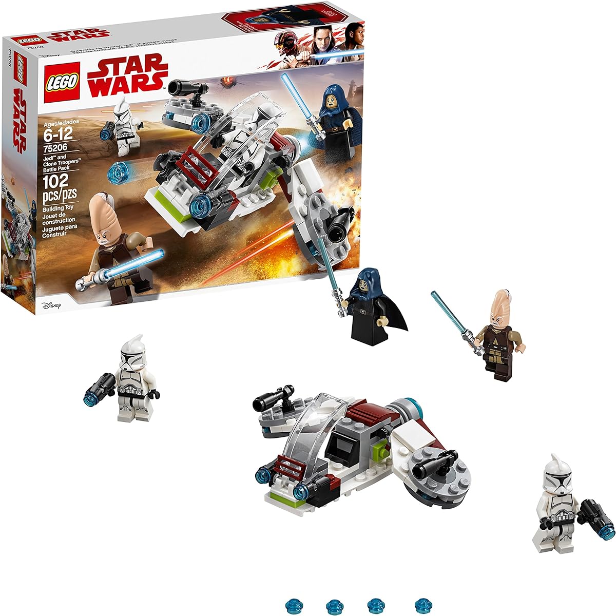 LEGO Star Wars Jedi and Clone Troopers Battle Pack 75206 Building Kit (102 Piece)