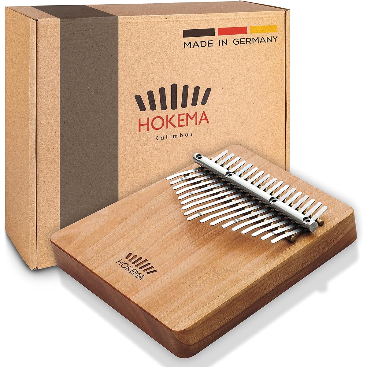 Hokema Kalimba B17 in C major - Original handmade in Germany - Thumb piano - Easy to learn the instrument - Perfect for beginners - Thumb piano for kids and professionals alike