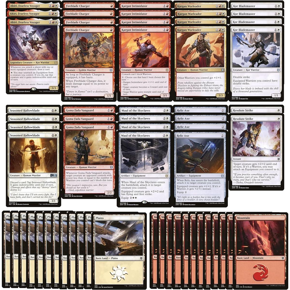 Elite Boros Warrior Deck - Red White - Very Powerful - Modern Legal - Custom Built - Magic the Gathering - MTG - 60 Cards