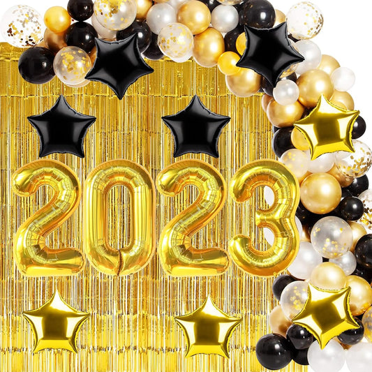 2023 Balloon Arch Kit for New Year's Eve 79 Pieces Gold 2023 Balloon Kit 40 Inch for Party Decorations