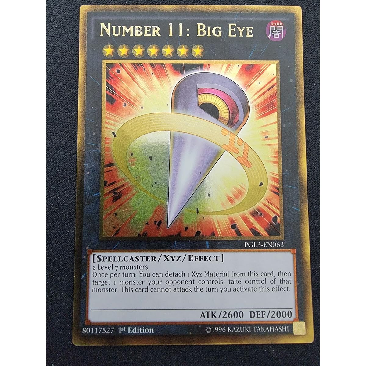 Number 11: Big Eye - PGL3-EN063 - Premium Gold: Infinite Gold - 1st Edition - Gold Rare