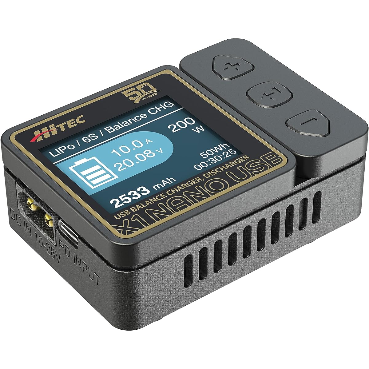 Hitec Multiplex Japan X1 NANO USB Balance Charger/Discharger 50th Anniversary Model 44346 Genuine Japanese Product
