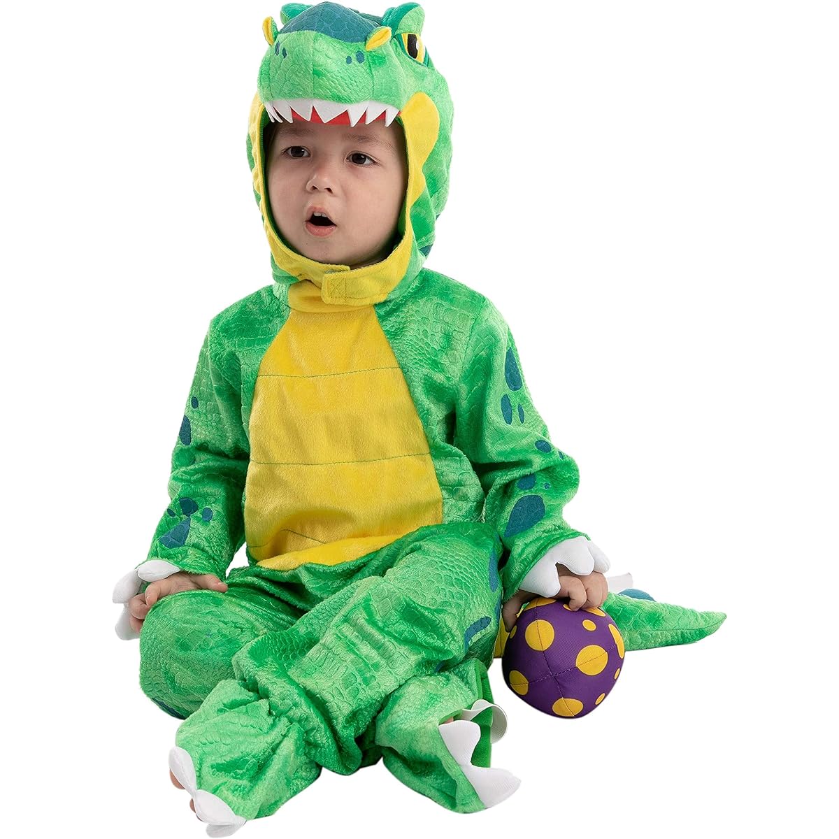 Unisex Green T-Rex Costume for Kids US Size: Toddler (3-4 yrs) Color: Green