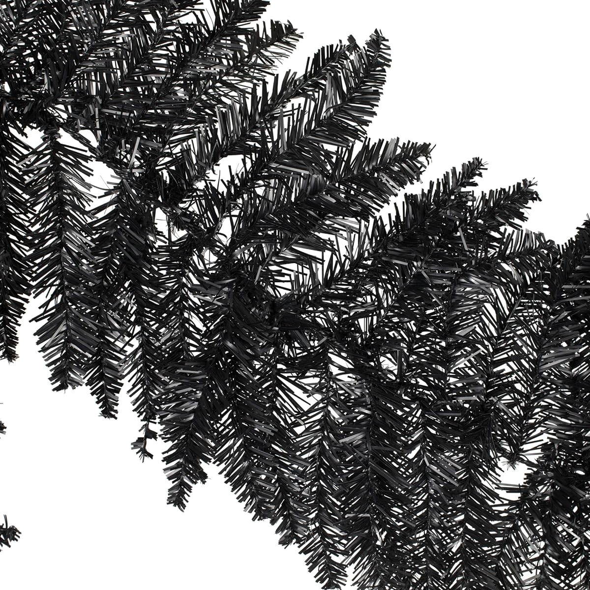 Vickerman 9' x 14" Unlit Black Fir Artificial Garland for Home Decorations, Maintenance Free Seasonal Garland for Halloween and Christmas Decorations, Home Decor