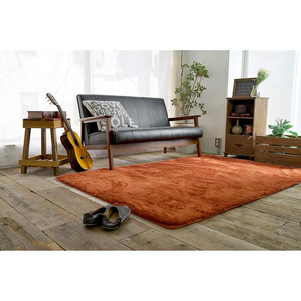 Toshishimazu Micro Select Rug Brick Round 130cm Washable CM200