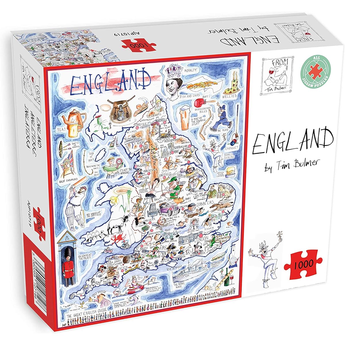 Comical Map of England – Tim Bulmer 1000 Piece Jigsaw Puzzle