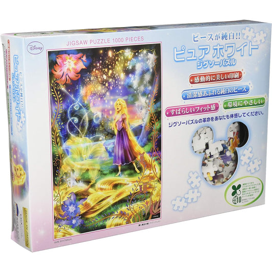 1000 Piece Jigsaw Puzzle Jigsaw Puzzle Rapunzel on the Tower Shining Magic Hair [Pure White] (51x73.5cm)