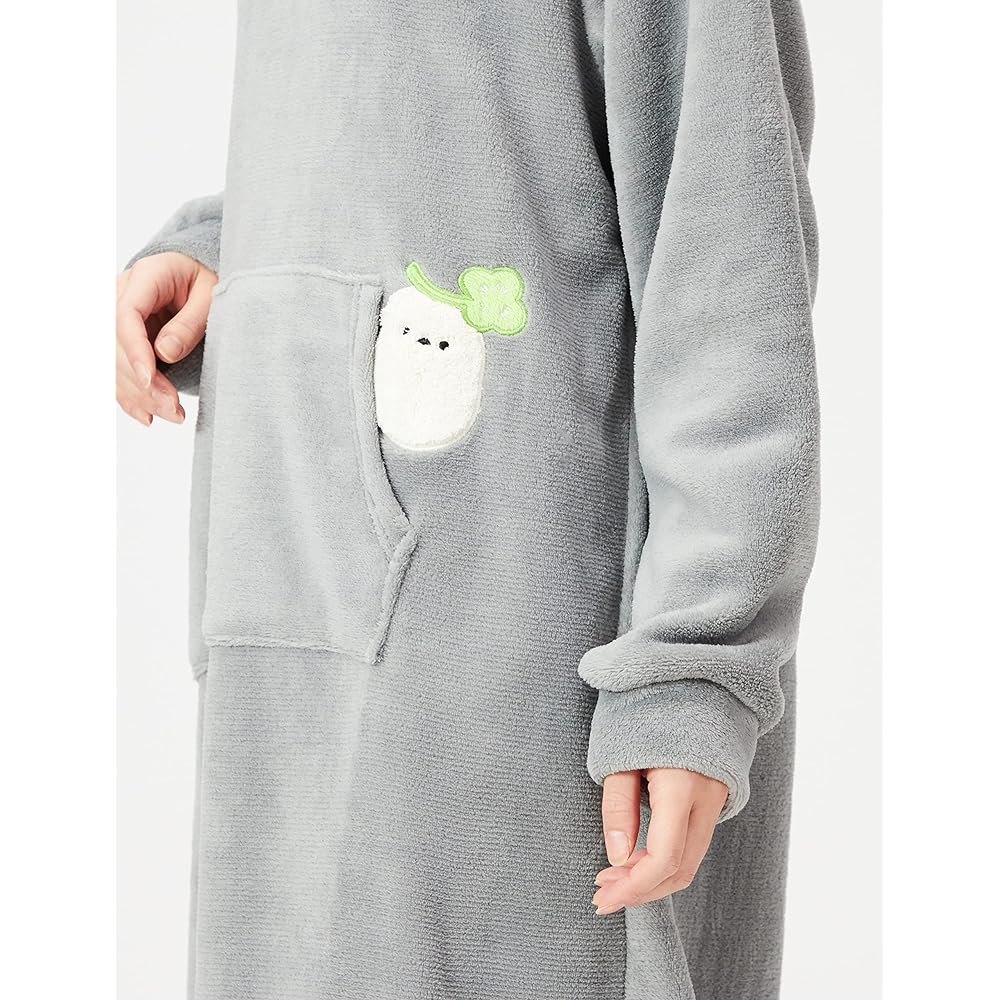 [Hima Nippon] Hooded Sweatshirt Room Wear Women's Gray M-L
