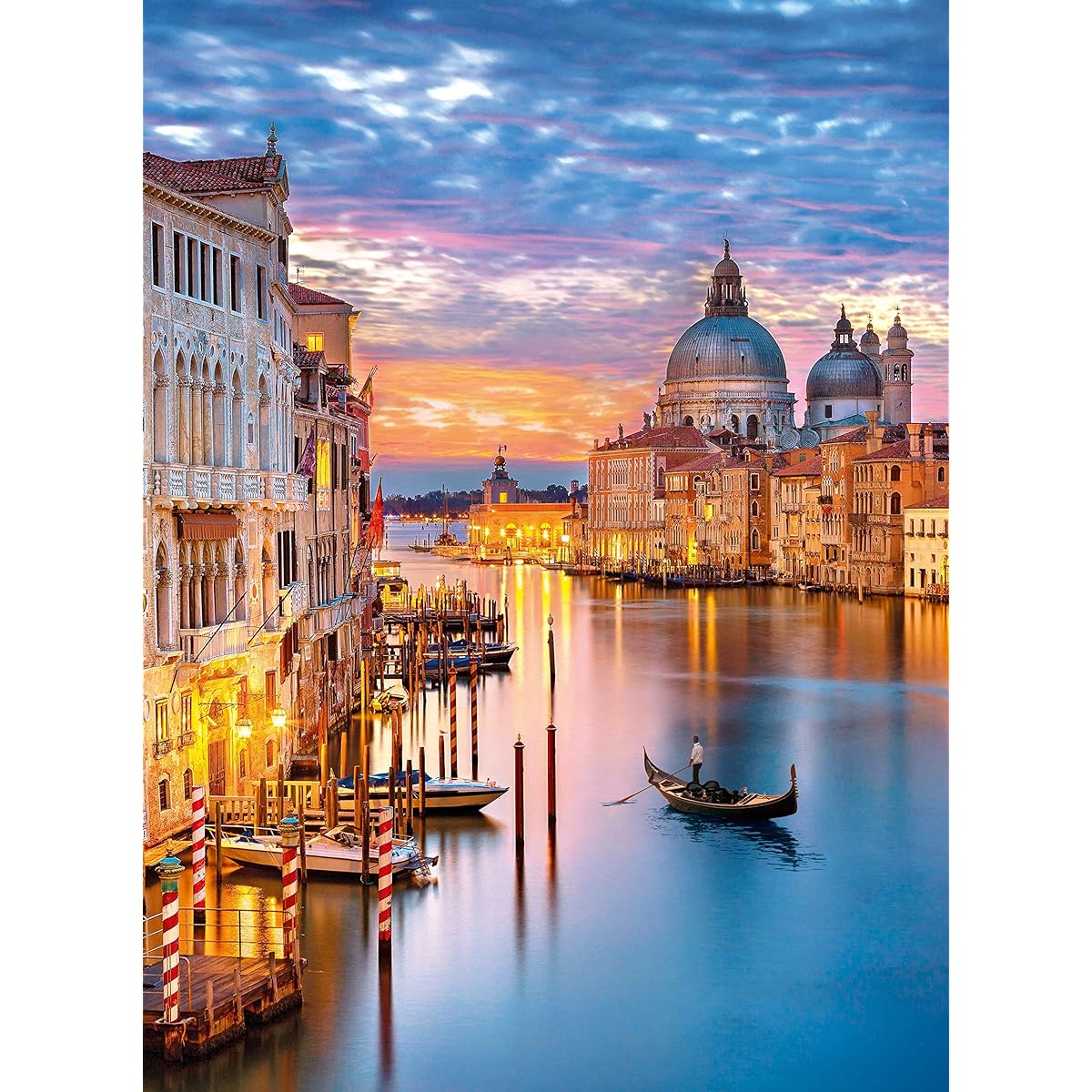 Clementoni Lighting 1000 Piece Jigsaw Puzzle for Adults Venice Italy (Square Box)