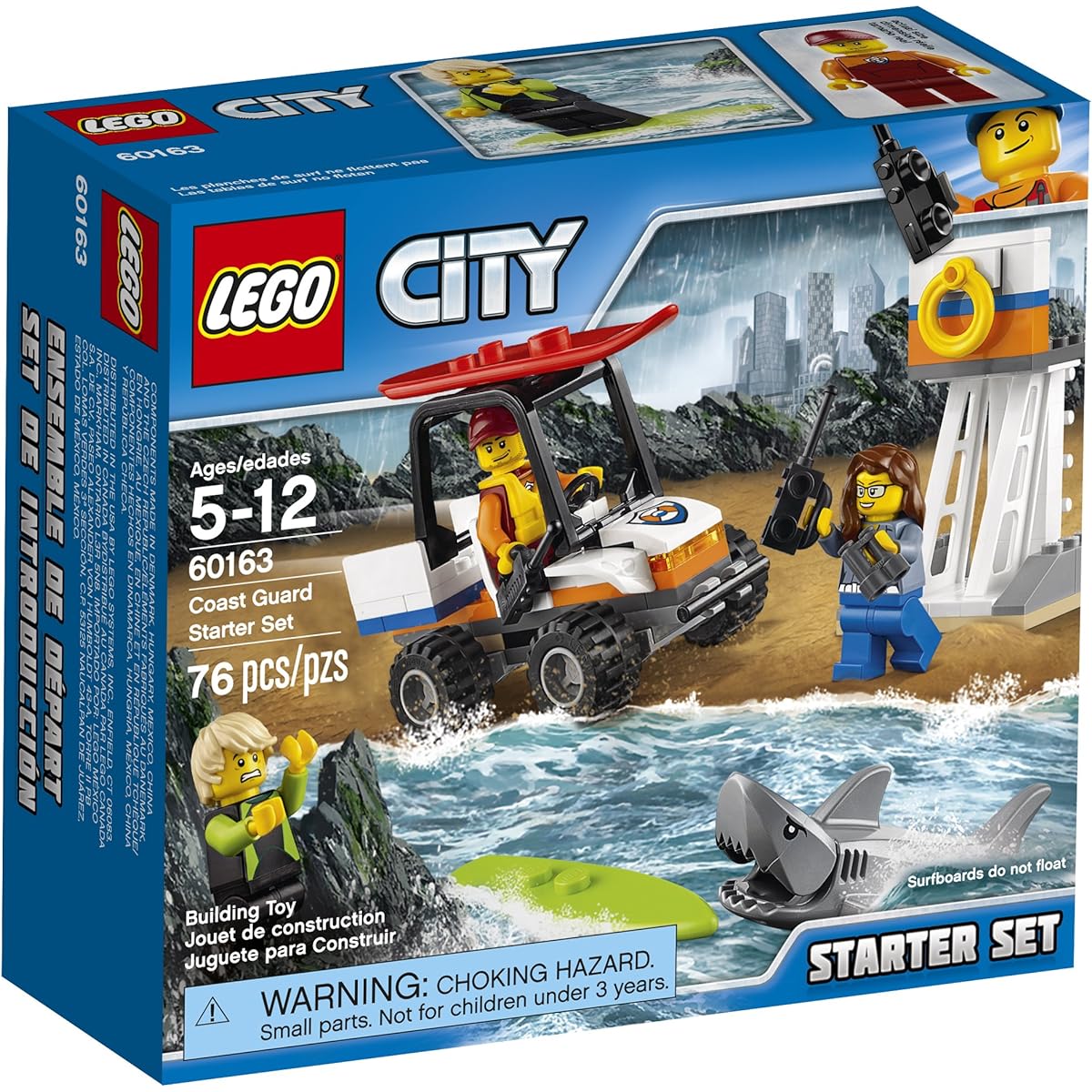 LEGO City Coast Guard Coast Guard Starter Set 60163 Building Kit (76 Pieces)