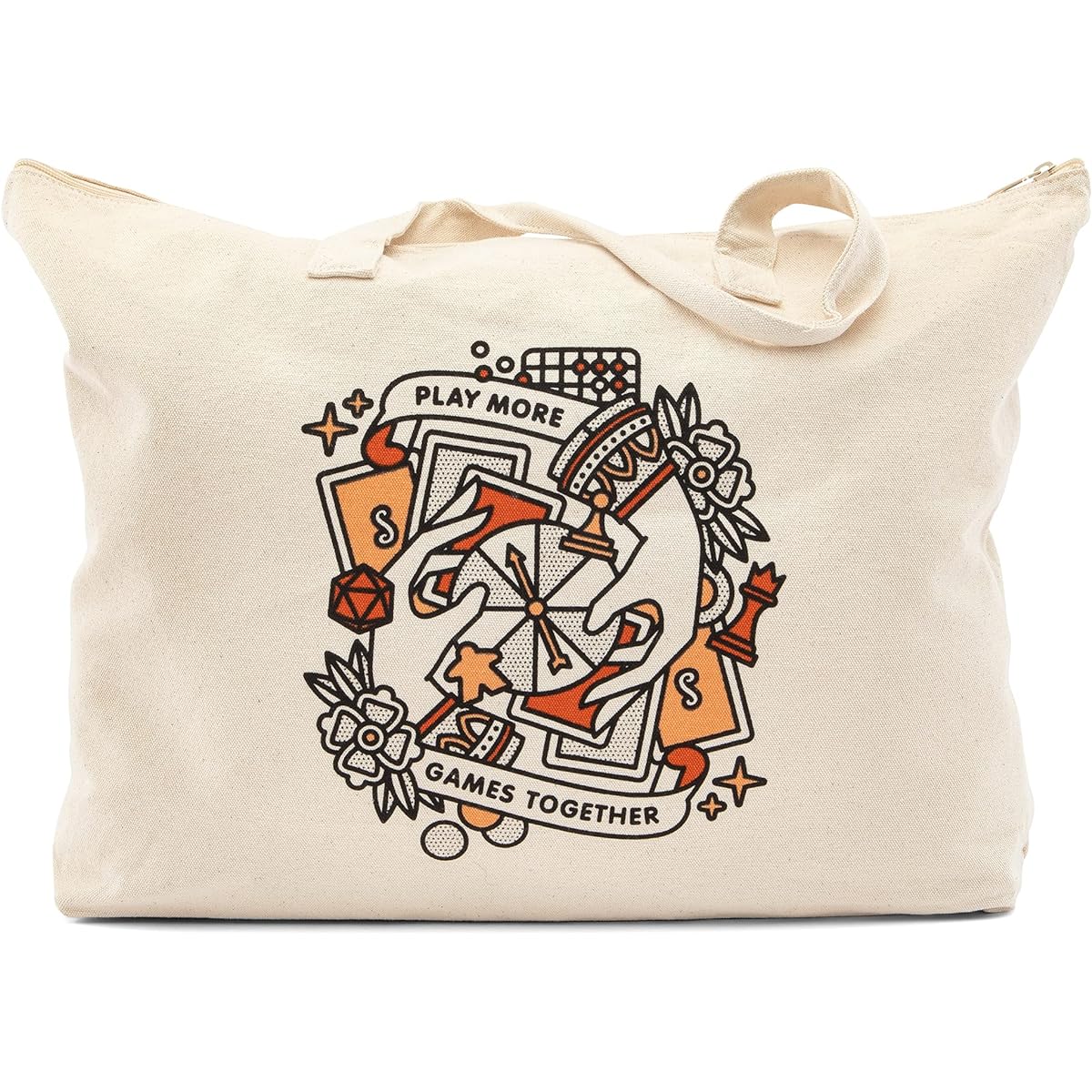 Stellar Factory Board Game Tote - Board Game Carry Bag, Beige, 2XL